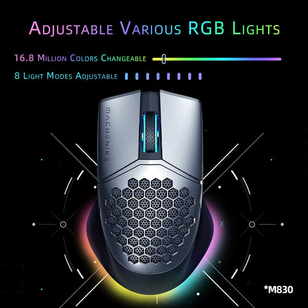 Machenike Wireless RGB Gaming Mouse PMW3335 Sensor 85g 16000DPI