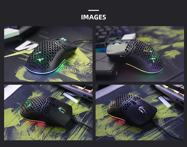 Delux M700 Honeycomb Shell Lightweight RGB Gaming Mouse