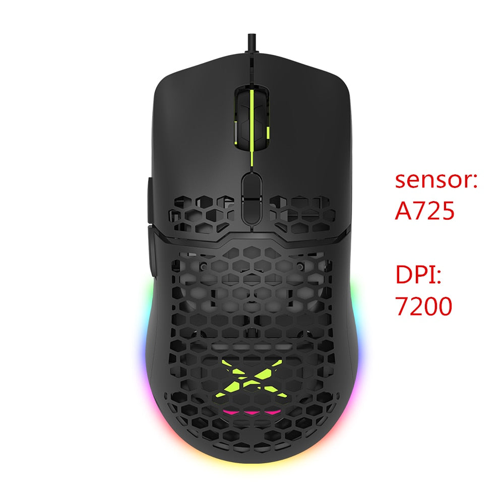 Delux M700 Honeycomb Shell Lightweight RGB Gaming Mouse