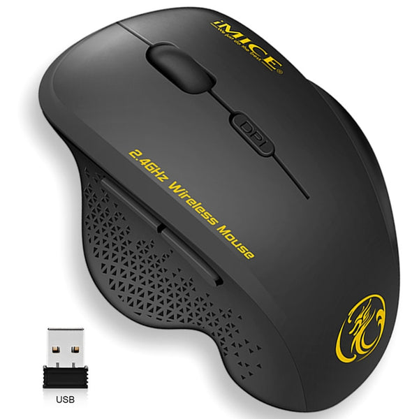 iMice 2.4G Wireless Gamer Optical Mouse Ergonomic 6 Buttons USB Mice For PC, Laptop