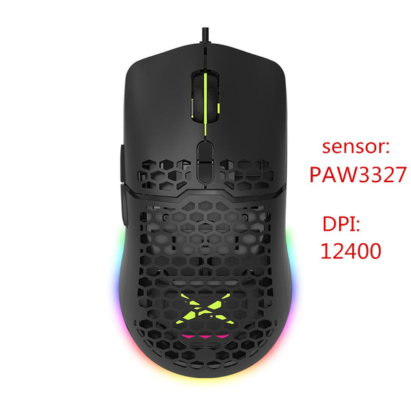 Delux M700 Honeycomb Shell Lightweight RGB Gaming Mouse