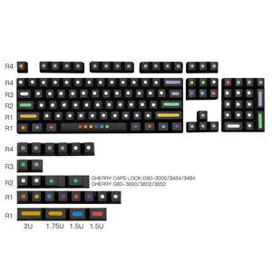 128 Key Set Dots Design Keycaps Cherry MX Profile PBT Dye Sub