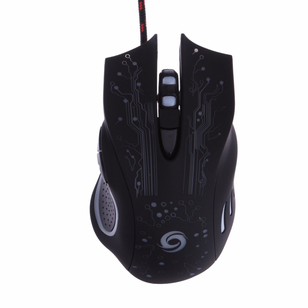 USB Wired 4 Color LED Light Optical Gaming Mouse 3200 DPI