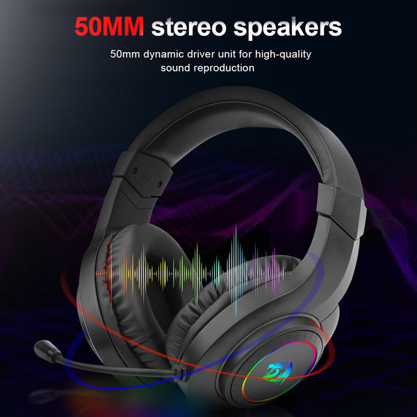 Hylas RGB Gaming Headphones 3.5mm Surround Sound Computer Headset with Microphone