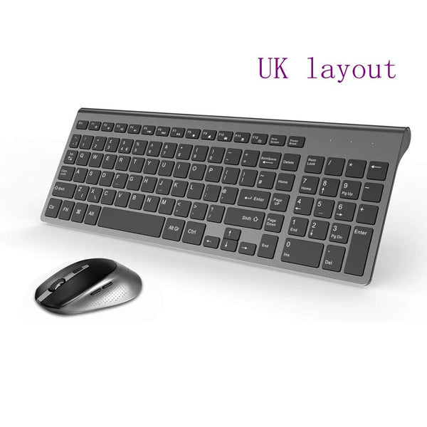 2.4G Wireless Keyboard & Mouse Combo Set, Portable, Multi-Language Layout