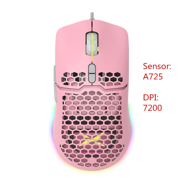Delux M700 Honeycomb Shell Lightweight RGB Gaming Mouse
