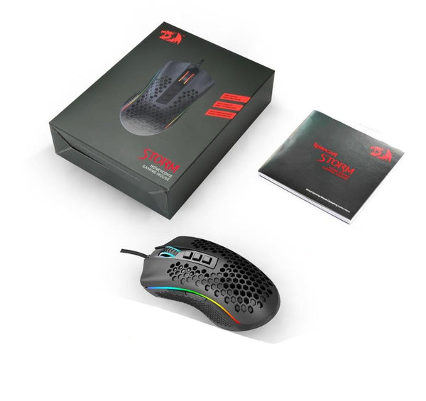 Storm Honeycomb USB Wired RGB Gaming Mouse PWM3327 Sensor, 8 Buttons, 12400 DPI