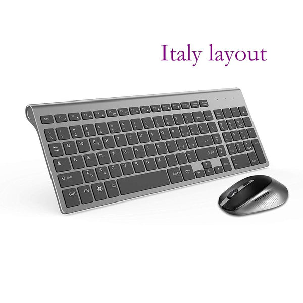 2.4G Wireless Keyboard & Mouse Combo Set, Portable, Multi-Language Layout