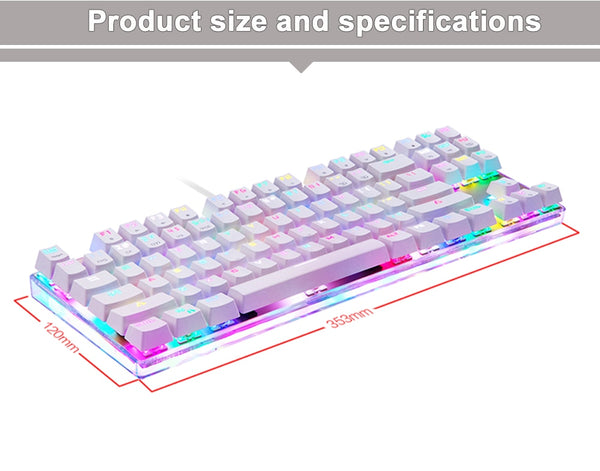 Motospeed USB Wired RGB Gaming Mechanical Keyboard 87 Key Outemu Switches - Multi Language