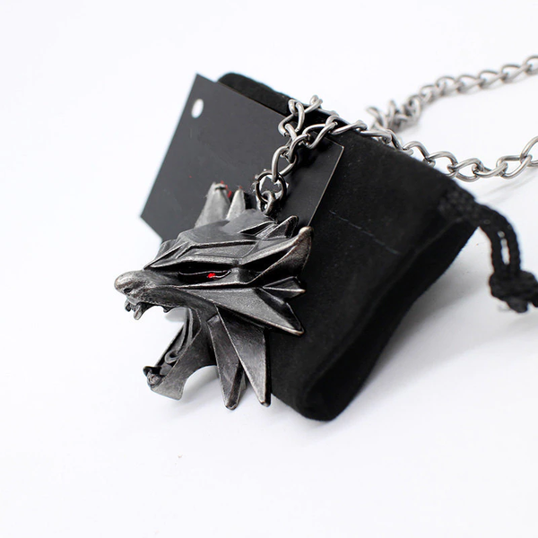 Witcher School of the Wolf Pendant with Gift Bag and Card