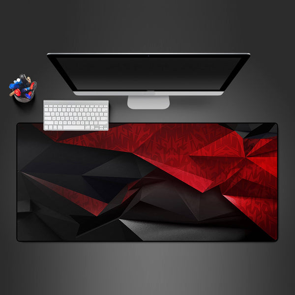 Red & Black Shards Design Gamer Mouse Pad