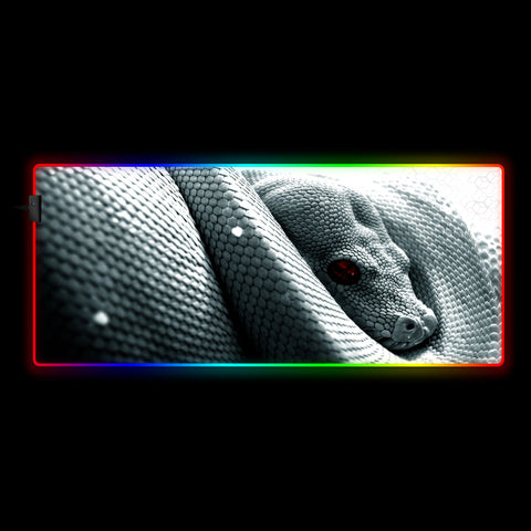 Albino Snake Design RGB Mouse Pad