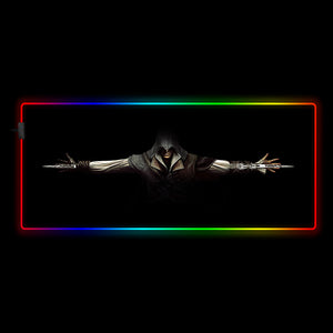 Assassin Blades Design Gaming RGB Mousepad