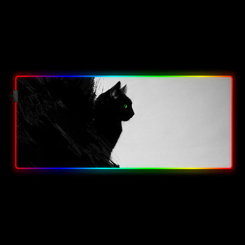 Black Cat Paint Design XXL RGB Mousepad