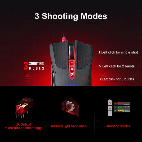 Bloody USB Wired Gaming Mouse Modes