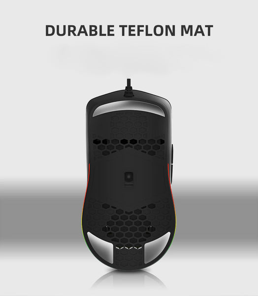 Delux M700 Honeycomb Shell Lightweight RGB Gaming Mouse