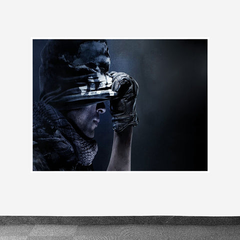 COD Ghosts Design Printed on Canvas Fabric