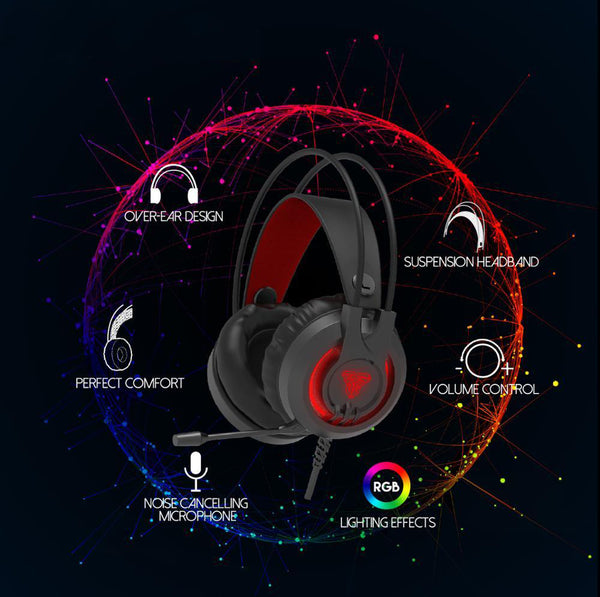Chief 3.5mm USB RGB Gaming Headset Stereo Sound Headset With Microphone