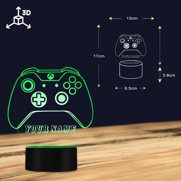 Personalized Game Controller Night Light, LED Table Lamp