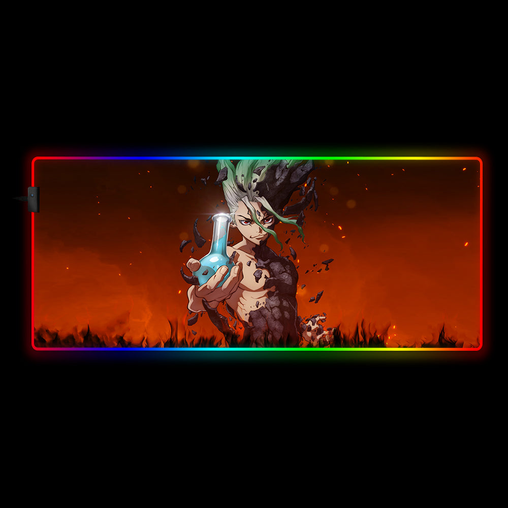 Senku Potion Design RGB Illuminated Gaming Mouse Pad