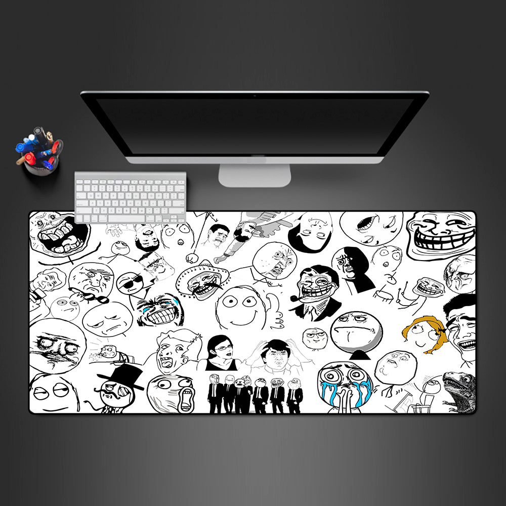 Meme Drawing Collection Design Gamer Mouse Pad, Desk Mat