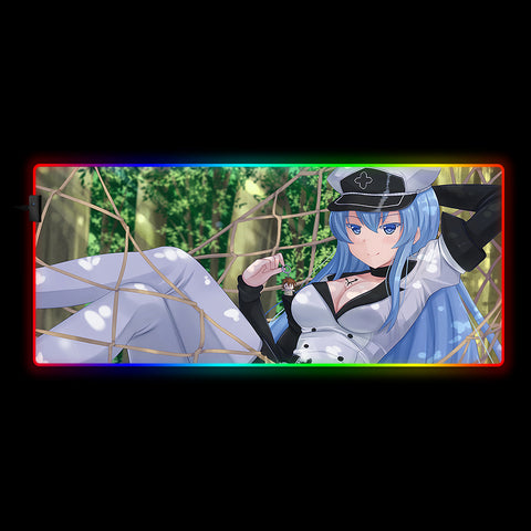 Anime girl red eyes katana black hair akame ga kill Custom Gaming Mat Desk