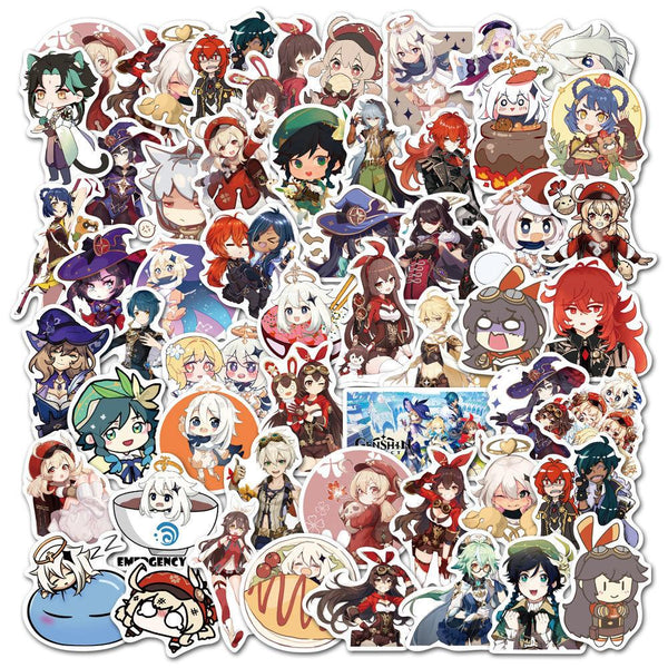 Gensin Impact Game Stickers, Decals - 10/50/100 Piece