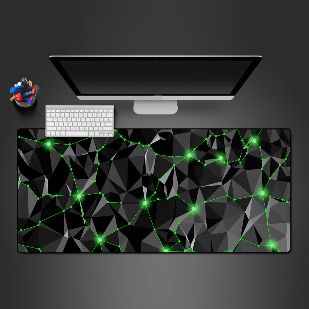 Geometric Mouse Computer Geometry Network Design Gaming Mouse Pad, Computer Desk Mat