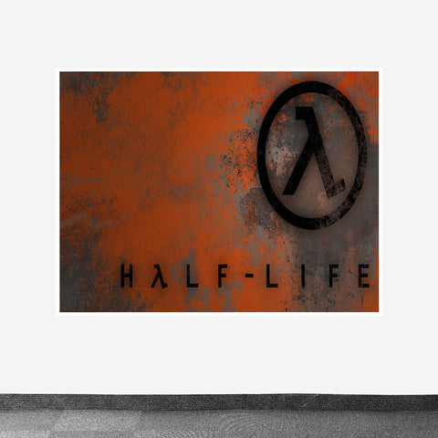 Half Life Rust Logo Design Printed on Canvas Fabric