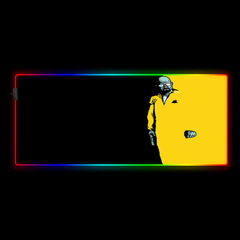 Heisenberg Black & Yellow Design RGB Mouse Pad