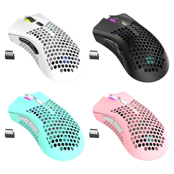 Honeycomb Shell Wireless Gaming Mouse in Multiple Colors