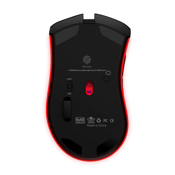 Honeycomb Shell Wireless Gaming Mouse Bottom Side