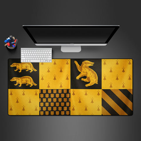 Hufflepuff Flag Design Mouse Pad