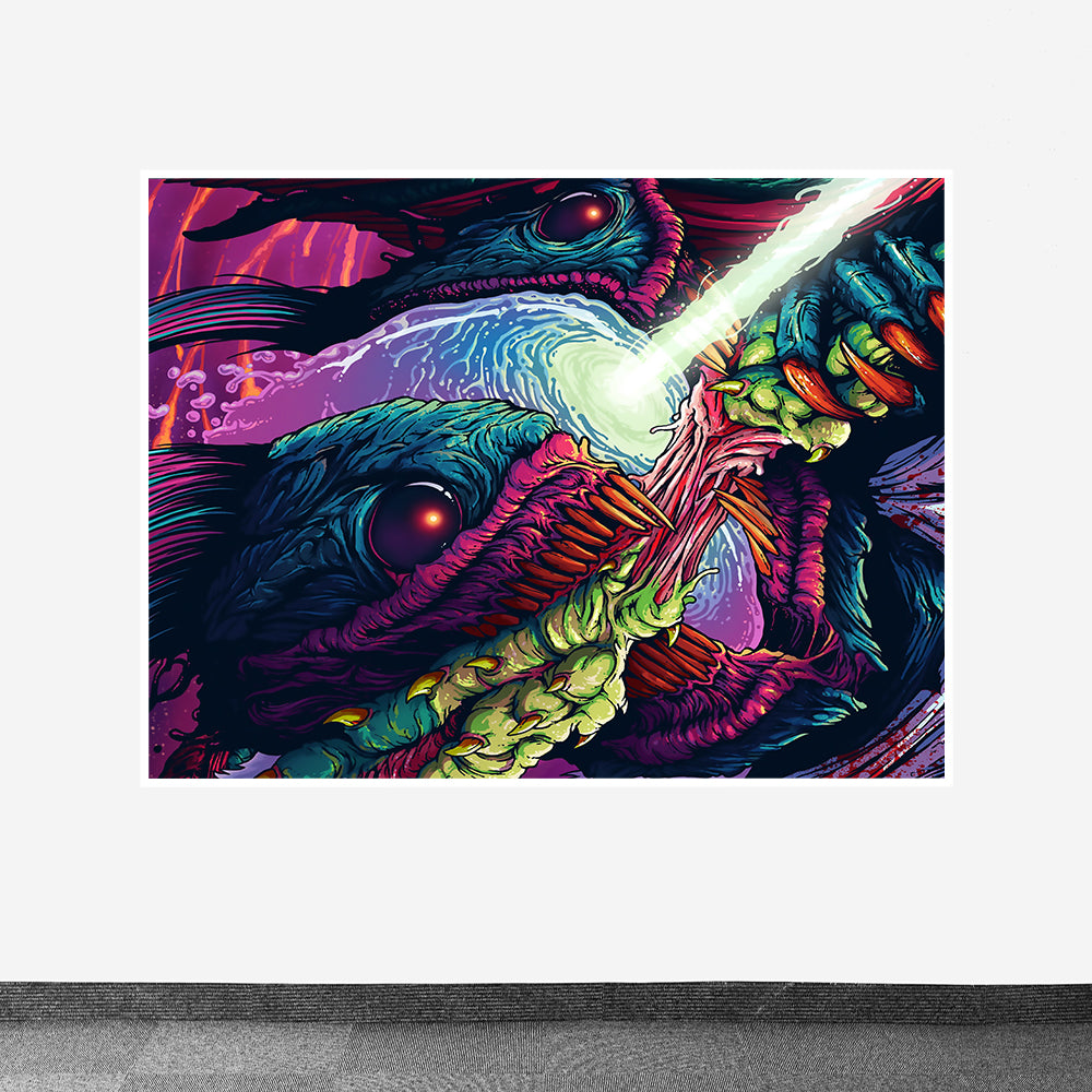 Hyperbeast 05 Design Printed on Canvas Fabric Without Frame