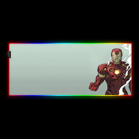 Iron Man Damage Design RGB Mousepad