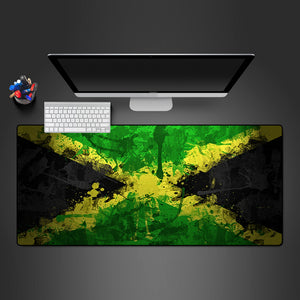 Jamaica Flag Splash Paint Design Desk Pad