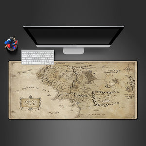 Middle Earth Map Design Mouse Pad