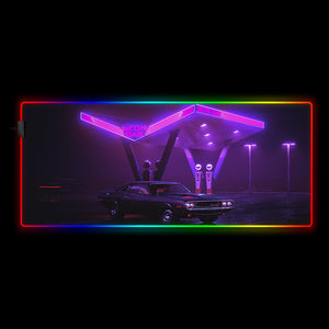 Neon Gas Design RGB Illuminated Gamer Mousepad