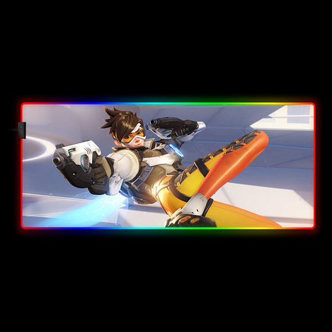 Tracer Jump Design RGB Mouse Pad