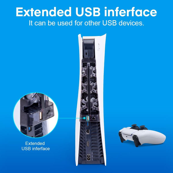 PS5 Cooling Fan - Extended USB Interface