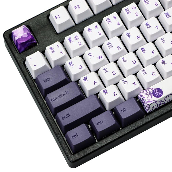 112 Key Purple Spectre Design PBT Keycaps Set for Cherry MX