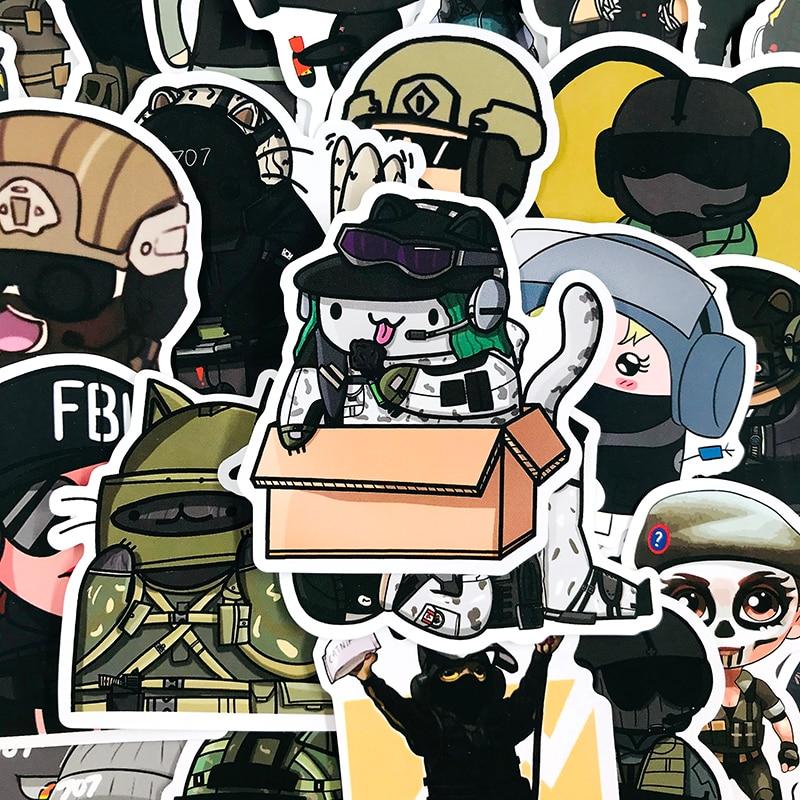 Rainbow Six Game Adhesive Stickers, Decals - 10/30/50 Piece