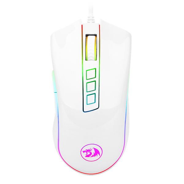 Redragon Cobra RGB Wired Gaming Mouse 10000 DPI, 9 Buttons - White Color