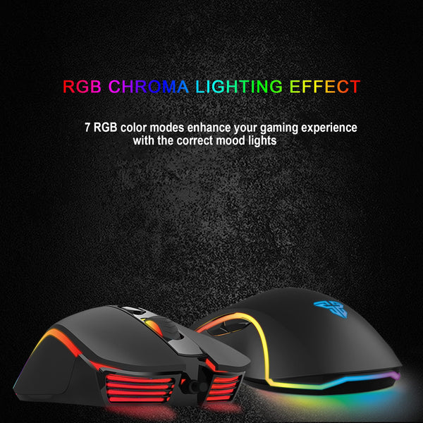 FANTECH Thor Wired RGB Gaming Mouse Pixart 3519 Sensor, 4200 DPI, 6 Button - Custom Light Effects