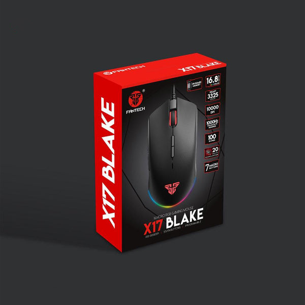FANTECH Blake Wired RGB Gaming Mouse PWM3325 Sensor, 10000DPI, 7 Button - Black Color