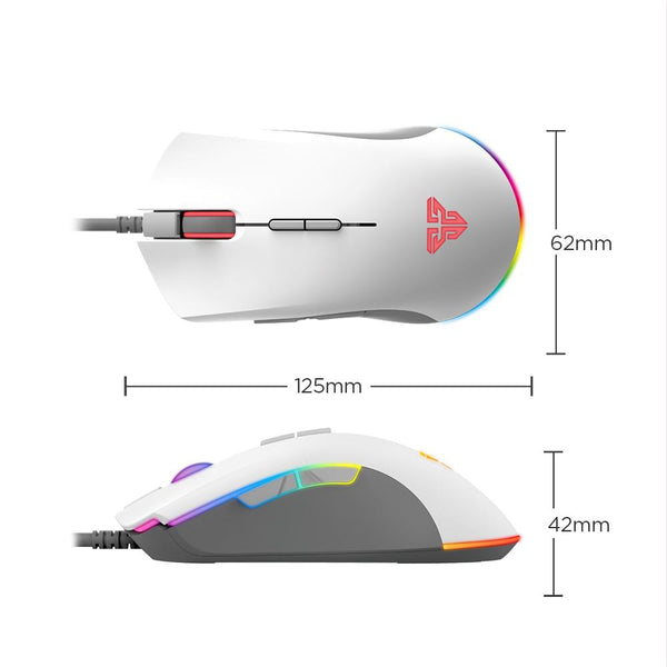 FANTECH Blake Wired RGB Gaming Mouse PWM3325 Sensor, 10000DPI, 7 Button - Dimensions