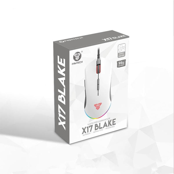 FANTECH Blake Wired RGB Gaming Mouse PWM3325 Sensor, 10000DPI, 7 Button - White Color