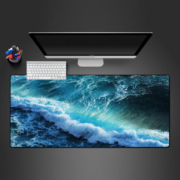 Sea Wave Design Desk Pad