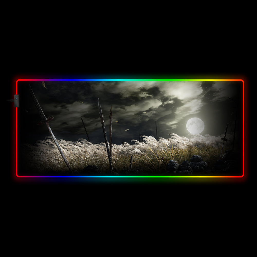 Sekiro Silvergrass Field Design RGB Mouse Pad