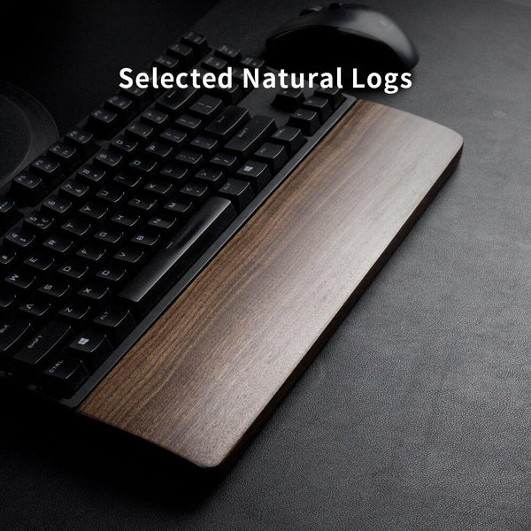 Walnut Colore Solid Wooden Keyboard Hard Wrist Rest